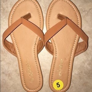 Tan-colored Sandals